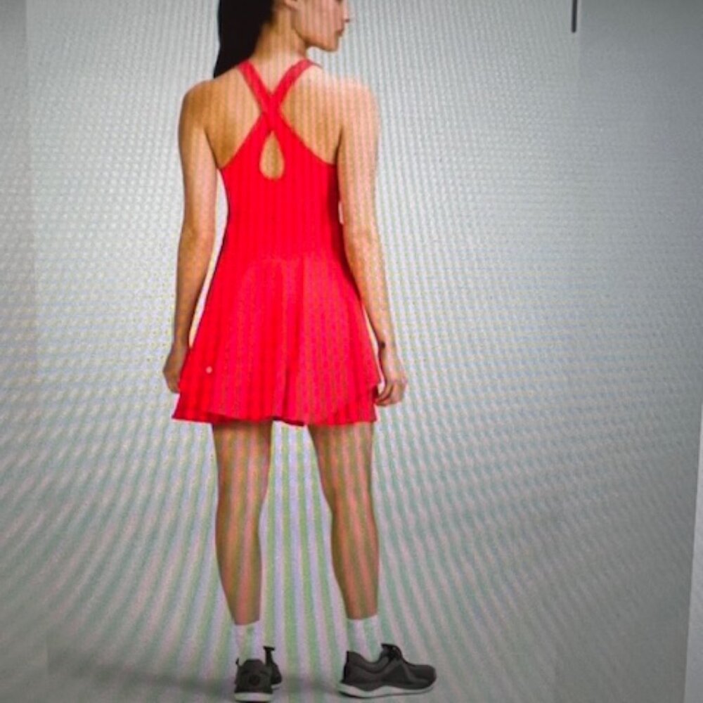Lululemon Court Crush Tennis Dress Carnation‎ Red / Sunset- 4
